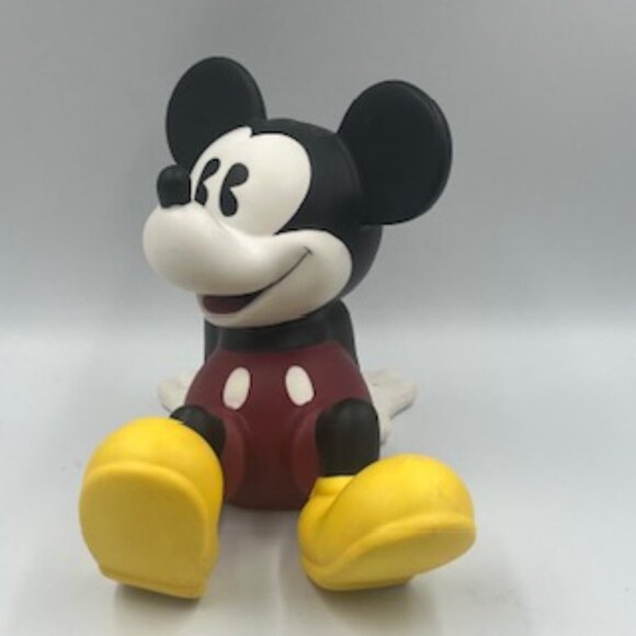 Disney Mickey Mouse Piggy Bank Reclining Ceramic With Stopper - Picture 2 of 8